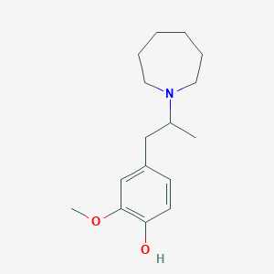 molecular formula C16H25NO2 B3849998 4-[2-(1-azepanyl)propyl]-2-methoxyphenol 