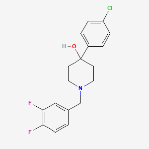 molecular formula C18H18ClF2NO B3850001 4-(4-chlorophenyl)-1-(3,4-difluorobenzyl)-4-piperidinol 