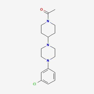 molecular formula C17H24ClN3O B3850008 1-(1-acetyl-4-piperidinyl)-4-(3-chlorophenyl)piperazine 