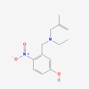 molecular formula C13H18N2O3 B3850011 3-{[ethyl(2-methyl-2-propen-1-yl)amino]methyl}-4-nitrophenol 