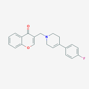 molecular formula C21H18FNO2 B3850017 3-{[4-(4-fluorophenyl)-3,6-dihydro-1(2H)-pyridinyl]methyl}-4H-chromen-4-one 
