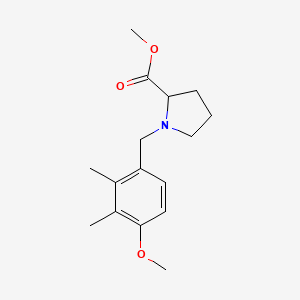 molecular formula C16H23NO3 B3850019 methyl 1-(4-methoxy-2,3-dimethylbenzyl)prolinate 