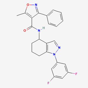 molecular formula C24H20F2N4O2 B3850024 N-[1-(3,5-difluorophenyl)-4,5,6,7-tetrahydro-1H-indazol-4-yl]-5-methyl-3-phenyl-4-isoxazolecarboxamide 