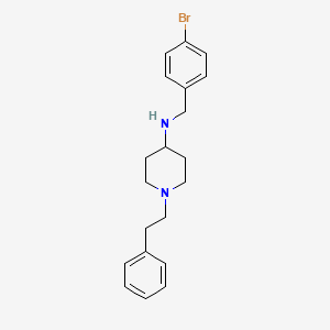molecular formula C20H25BrN2 B3850031 N-(4-bromobenzyl)-1-(2-phenylethyl)-4-piperidinamine 