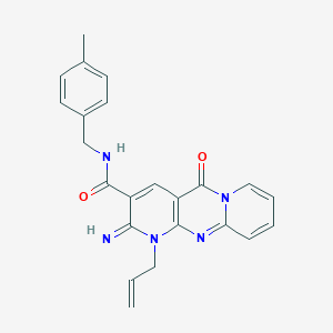 molecular formula C23H21N5O2 B385005 1-allyl-2-imino-N-(4-methylbenzyl)-5-oxo-1,5-dihydro-2H-dipyrido[1,2-a:2,3-d]pyrimidine-3-carboxamide CAS No. 614747-58-9