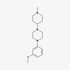 molecular formula C17H27N3O B3850050 1-(3-methoxyphenyl)-4-(1-methyl-4-piperidinyl)piperazine 