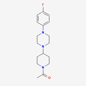 molecular formula C17H24FN3O B3850076 1-(1-acetyl-4-piperidinyl)-4-(4-fluorophenyl)piperazine 