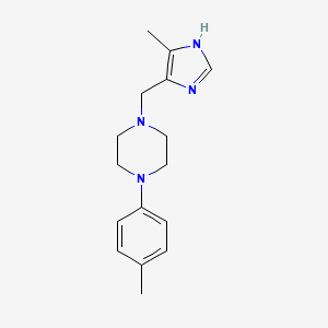 molecular formula C16H22N4 B3850095 1-[(4-methyl-1H-imidazol-5-yl)methyl]-4-(4-methylphenyl)piperazine 