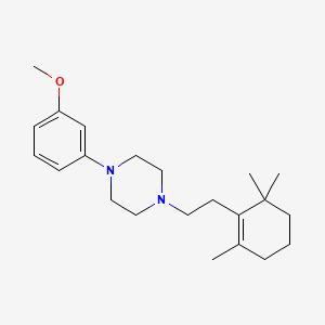 molecular formula C22H34N2O B3850105 1-(3-methoxyphenyl)-4-[2-(2,6,6-trimethyl-1-cyclohexen-1-yl)ethyl]piperazine 