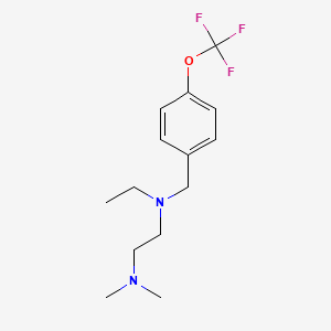 molecular formula C14H21F3N2O B3850111 N-ethyl-N',N'-dimethyl-N-[4-(trifluoromethoxy)benzyl]-1,2-ethanediamine 