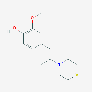 molecular formula C14H21NO2S B3850117 2-methoxy-4-[2-(4-thiomorpholinyl)propyl]phenol 