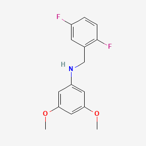 molecular formula C15H15F2NO2 B3850119 (2,5-difluorobenzyl)(3,5-dimethoxyphenyl)amine 