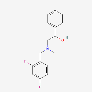 molecular formula C16H17F2NO B3850126 2-[(2,4-difluorobenzyl)(methyl)amino]-1-phenylethanol 