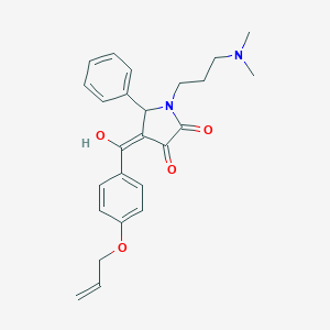 molecular formula C25H28N2O4 B385013 (4E)-1-[3-(dimethylamino)propyl]-4-[hydroxy-(4-prop-2-enoxyphenyl)methylidene]-5-phenylpyrrolidine-2,3-dione CAS No. 613220-20-5