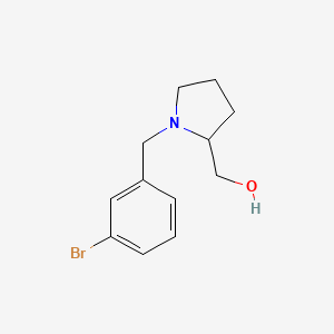 molecular formula C12H16BrNO B3850133 [1-(3-bromobenzyl)-2-pyrrolidinyl]methanol 