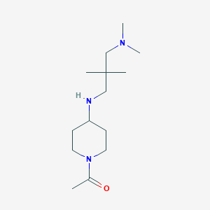 molecular formula C14H29N3O B3850137 (1-acetyl-4-piperidinyl)[3-(dimethylamino)-2,2-dimethylpropyl]amine 