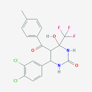 6-(3,4-dichlorophenyl)-4-hydroxy-5-(4-methylbenzoyl)-4-(trifluoromethyl)tetrahydro-2(1H)-pyrimidinone