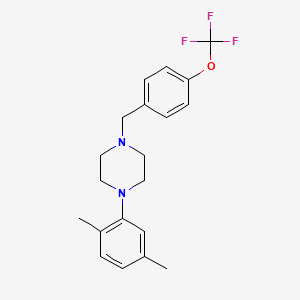 molecular formula C20H23F3N2O B3850155 1-(2,5-dimethylphenyl)-4-[4-(trifluoromethoxy)benzyl]piperazine 