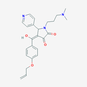 (4E)-1-[3-(dimethylamino)propyl]-4-[hydroxy-(4-prop-2-enoxyphenyl)methylidene]-5-pyridin-4-ylpyrrolidine-2,3-dione