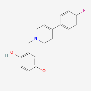 molecular formula C19H20FNO2 B3850167 2-{[4-(4-fluorophenyl)-3,6-dihydro-1(2H)-pyridinyl]methyl}-4-methoxyphenol 