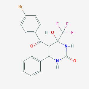 5-(4-Bromobenzoyl)-4-hydroxy-6-phenyl-4-(trifluoromethyl)tetrahydropyrimidin-2(1H)-one