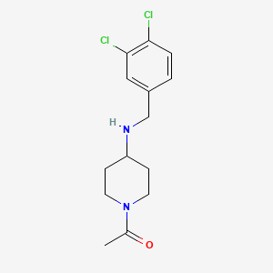 molecular formula C14H18Cl2N2O B3850172 1-acetyl-N-(3,4-dichlorobenzyl)-4-piperidinamine 