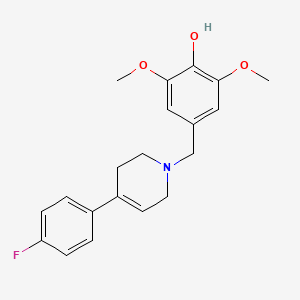 molecular formula C20H22FNO3 B3850180 4-{[4-(4-fluorophenyl)-3,6-dihydro-1(2H)-pyridinyl]methyl}-2,6-dimethoxyphenol 