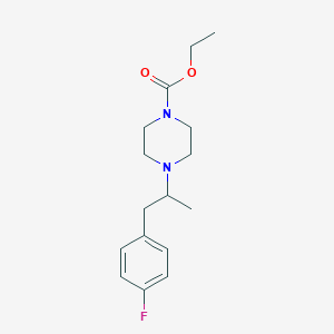 molecular formula C16H23FN2O2 B3850183 ethyl 4-[2-(4-fluorophenyl)-1-methylethyl]-1-piperazinecarboxylate 