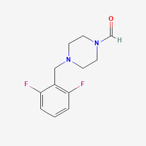 molecular formula C12H14F2N2O B3850191 4-(2,6-difluorobenzyl)-1-piperazinecarbaldehyde 