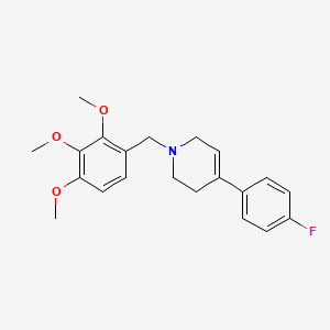 molecular formula C21H24FNO3 B3850193 4-(4-fluorophenyl)-1-(2,3,4-trimethoxybenzyl)-1,2,3,6-tetrahydropyridine 