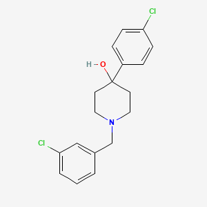 molecular formula C18H19Cl2NO B3850202 1-(3-chlorobenzyl)-4-(4-chlorophenyl)-4-piperidinol 