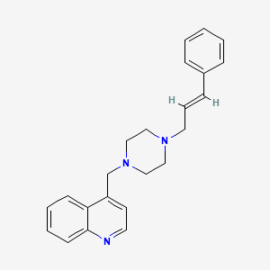 molecular formula C23H25N3 B3850224 4-{[4-(3-phenyl-2-propen-1-yl)-1-piperazinyl]methyl}quinoline 