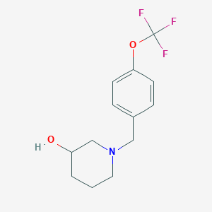molecular formula C13H16F3NO2 B3850230 1-[4-(trifluoromethoxy)benzyl]-3-piperidinol 