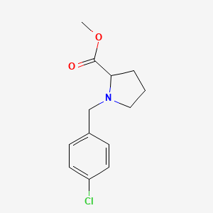 molecular formula C13H16ClNO2 B3850236 methyl 1-(4-chlorobenzyl)prolinate 