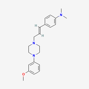 molecular formula C22H29N3O B3850238 (4-{3-[4-(3-methoxyphenyl)-1-piperazinyl]-1-propen-1-yl}phenyl)dimethylamine 