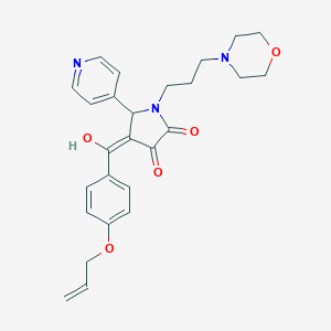 (4E)-4-[hydroxy-(4-prop-2-enoxyphenyl)methylidene]-1-(3-morpholin-4-ylpropyl)-5-pyridin-4-ylpyrrolidine-2,3-dione