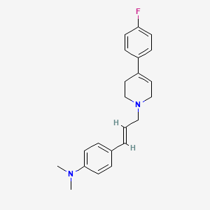 molecular formula C22H25FN2 B3850245 (4-{3-[4-(4-fluorophenyl)-3,6-dihydro-1(2H)-pyridinyl]-1-propen-1-yl}phenyl)dimethylamine 