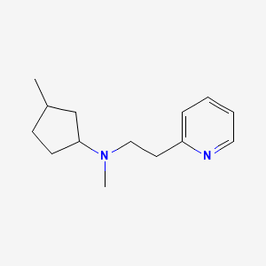 molecular formula C14H22N2 B3850251 N,3-dimethyl-N-[2-(2-pyridinyl)ethyl]cyclopentanamine 