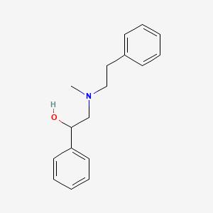 molecular formula C17H21NO B3850256 2-[methyl(2-phenylethyl)amino]-1-phenylethanol 