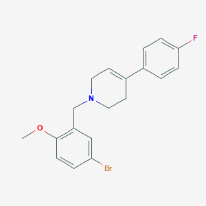 molecular formula C19H19BrFNO B3850257 1-(5-bromo-2-methoxybenzyl)-4-(4-fluorophenyl)-1,2,3,6-tetrahydropyridine 