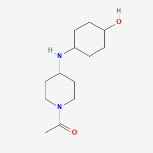 molecular formula C13H24N2O2 B3850258 4-[(1-acetyl-4-piperidinyl)amino]cyclohexanol 