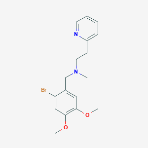 molecular formula C17H21BrN2O2 B3850264 (2-bromo-4,5-dimethoxybenzyl)methyl[2-(2-pyridinyl)ethyl]amine 