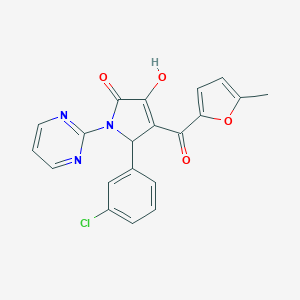 5-(3-chlorophenyl)-3-hydroxy-4-(5-methyl-2-furoyl)-1-(2-pyrimidinyl)-1,5-dihydro-2H-pyrrol-2-one