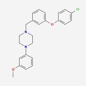 molecular formula C24H25ClN2O2 B3850284 1-[3-(4-chlorophenoxy)benzyl]-4-(3-methoxyphenyl)piperazine 