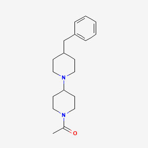 molecular formula C19H28N2O B3850301 1'-acetyl-4-benzyl-1,4'-bipiperidine 