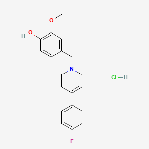 molecular formula C19H21ClFNO2 B3850309 4-{[4-(4-fluorophenyl)-3,6-dihydro-1(2H)-pyridinyl]methyl}-2-methoxyphenol hydrochloride 