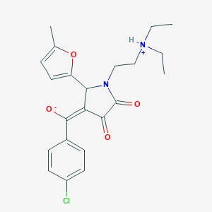 (E)-(4-chlorophenyl)-[1-[2-(diethylazaniumyl)ethyl]-2-(5-methylfuran-2-yl)-4,5-dioxopyrrolidin-3-ylidene]methanolate
