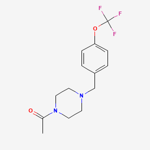 molecular formula C14H17F3N2O2 B3850315 1-acetyl-4-[4-(trifluoromethoxy)benzyl]piperazine 