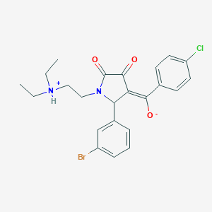 (E)-[2-(3-bromophenyl)-1-[2-(diethylazaniumyl)ethyl]-4,5-dioxopyrrolidin-3-ylidene]-(4-chlorophenyl)methanolate