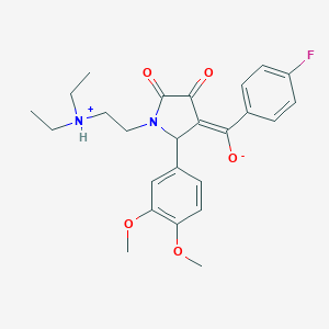 (E)-[1-[2-(diethylazaniumyl)ethyl]-2-(3,4-dimethoxyphenyl)-4,5-dioxopyrrolidin-3-ylidene]-(4-fluorophenyl)methanolate